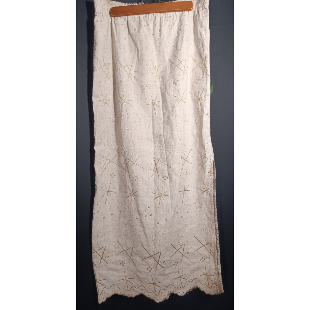 VTG BIS by Gene Ewing Embroidered Starburst Scalloped Hem Boho Cottagecore Small - Picture 2 of 9